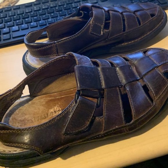 Johnson & Murphy Leather Closed Toe Fisherman Casual Shoes Sandals Brown US 7 M main image 4